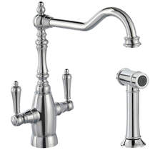 Abode Mayenne Monobloc Kitchen Tap With Handspray (Chrome).