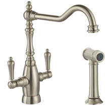 Abode Mayenne Monobloc Kitchen Tap With Handspray (Br Nickel).