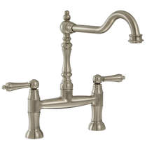 Abode Mayenne Bridge Kitchen Tap (Brushed Nickel).