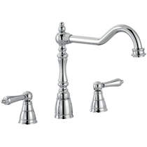Abode Mayenne 3 Hole Kitchen Tap (Chrome).
