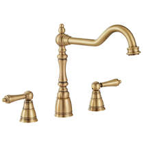 Abode Mayenne 3 Hole Kitchen Tap (Antique Brass).