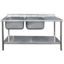 Acorn Thorn Catering Double Sink With RH Drainer & Legs 1500mm (S Steel).