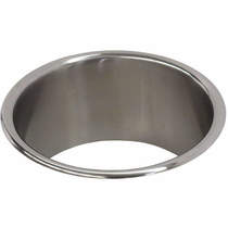 Acorn thorn countertop waste chute (230mm, stainless steel).