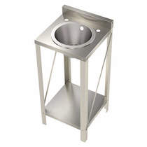 Acorn Thorn Freestanding Wash Basin With Round Bowl (Stainless Steel).