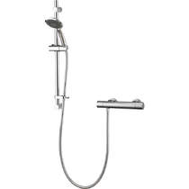 Aqualisa Thermostatic Shower Valve & Slide Rail Kit (3/4", Chrome).