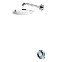 Aqualisa Q Q Smart 16BL With Round Shower Head, Arm & Blue Accent (Gravity).