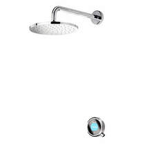 Aqualisa Q Q Smart 16C, Round Shower Head, Arm & Chrome Accent (Gravity).