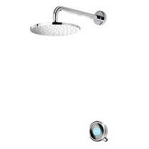 Aqualisa Q Q Smart 16S, Round Shower Head, Arm & Silver Accent (Gravity).