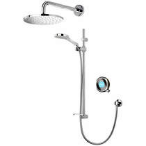 Aqualisa Q Q Smart 17P With Shower Head, Slide Rail & Pewter Accent (HP).