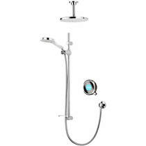 Aqualisa Q Q Smart 19P With Shower Head, Slide Rail & Pewter Accent (HP).