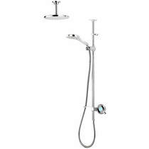 Aqualisa Q Q Smart 23S With Ceiling Fed Rail Kit, Head & Silver Accent (HP).