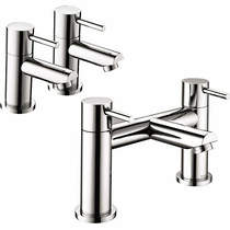 Bristan blitz basin taps & bath filler tap pack (chrome).