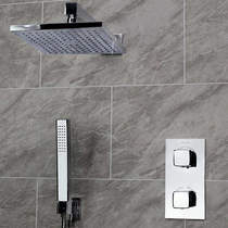 Bristan cobalt shower pack with arm, square head & handset (chrome).