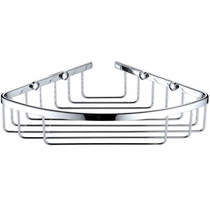 Bristan Accessories Closed Front Corner Fixed Wire Basket (Chrome).