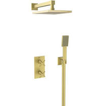 Bristan Cruzar Shower Pack With Fixed Head & Kit (Brushed Brass).