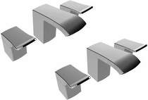 Bristan Descent 3 Hole Basin & Bath Filler Tap Pack (Chrome).