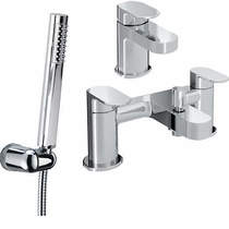 Bristan Frenzy Basin & Bath Shower Mixer Tap Pack (Chrome).