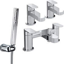 Bristan Frenzy Basin Taps & Bath Shower Mixer Pack (Chrome).