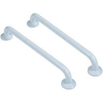 Bristan Commercial 2 X Long Grab Rail 600mm (White).