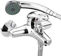 Bristan java wall mounted bath shower mixer tap & shower kit (chrome).
