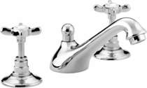 Bristan 1901 Three Hole Basin Mixer Tap & Pop Up Waste, Chrome Plated. N3HBASCCD