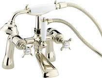 Bristan 1901 bath shower mixer tap, gold plated. nbsmgcd