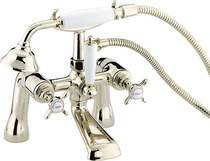 Bristan 1901 Bath Shower Mixer Tap, Gold Plated. NBSMGCD