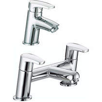 Bristan Orta Basin & Bath Filler Tap Pack (Chrome).