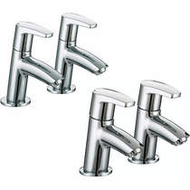 Bristan Orta Basin & Bath Tap Pack (Pairs, Chrome).