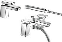 Bristan Pivot Basin & Bath Shower Mixer Taps Pack (Chrome).