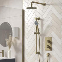 Bristan Prism Thermostatic Shower Package (Brushed Brass).
