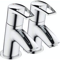 Bristan Smile Bath Taps (Pair, Chrome).