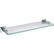 Bristan Accessories Square Glass Shelf 467mm (Chrome).