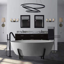 BC designs essex bath with stand 1510mm (polished white).