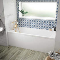 BC Designs Durham Single Ended Bath With Panel 1600x750mm (White).