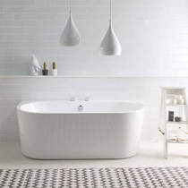 BC Designs Ancora Back To Wall Bath 1640mm (Gloss White).