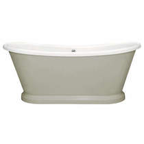 BC Designs Painted Acrylic Boat Bath 1700mm (White & Manor House Grey)