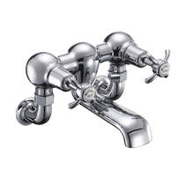 Burlington Anglesey Wall Mounted Bath Filler Tap (Chrome & White).
