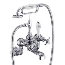 Burlington Anglesey Wall Mounted BSM Tap With Kit (Chrome & White).