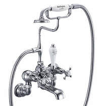 Burlington Claremont Wall Mounted BSM Tap With Kit (Chrome & White).