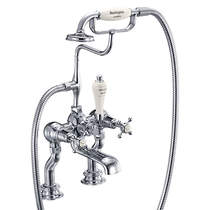 Burlington Claremont Bath Shower Mixer Tap With Kit (Chrome & Medici).