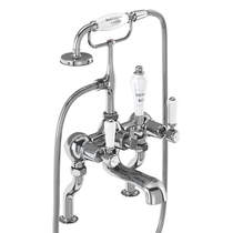 Burlington Kensington Bath Shower Mixer Tap With Kit (Chrome & White).