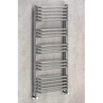 COLOUR Heated Towel Rail & Wall Brackets 1100x500 (Grey Aluminium).