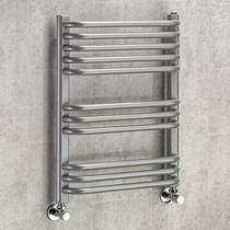 COLOUR Heated Towel Rail & Wall Brackets 620x600 (Grey Aluminium).
