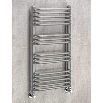 COLOUR Heated Towel Rail & Wall Brackets 900x500 (Grey Aluminium).