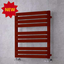 COLOUR Heated Towel Rail & Wall Brackets 785x500 (Purple Red).