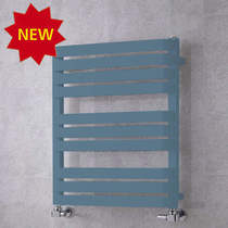COLOUR Heated Towel Rail & Wall Brackets 785x500 (Pastel Blue).