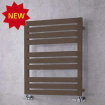COLOUR Heated Towel Rail & Wall Brackets 785x500 (Pale Brown).