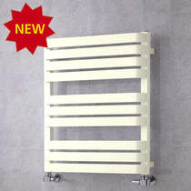 COLOUR Heated Towel Rail & Wall Brackets 785x500 (Cream).