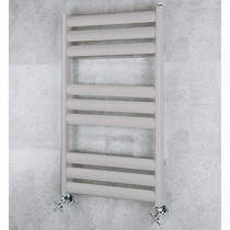 COLOUR Heated Ladder Rail & Wall Brackets 780x500 (White Aluminium).